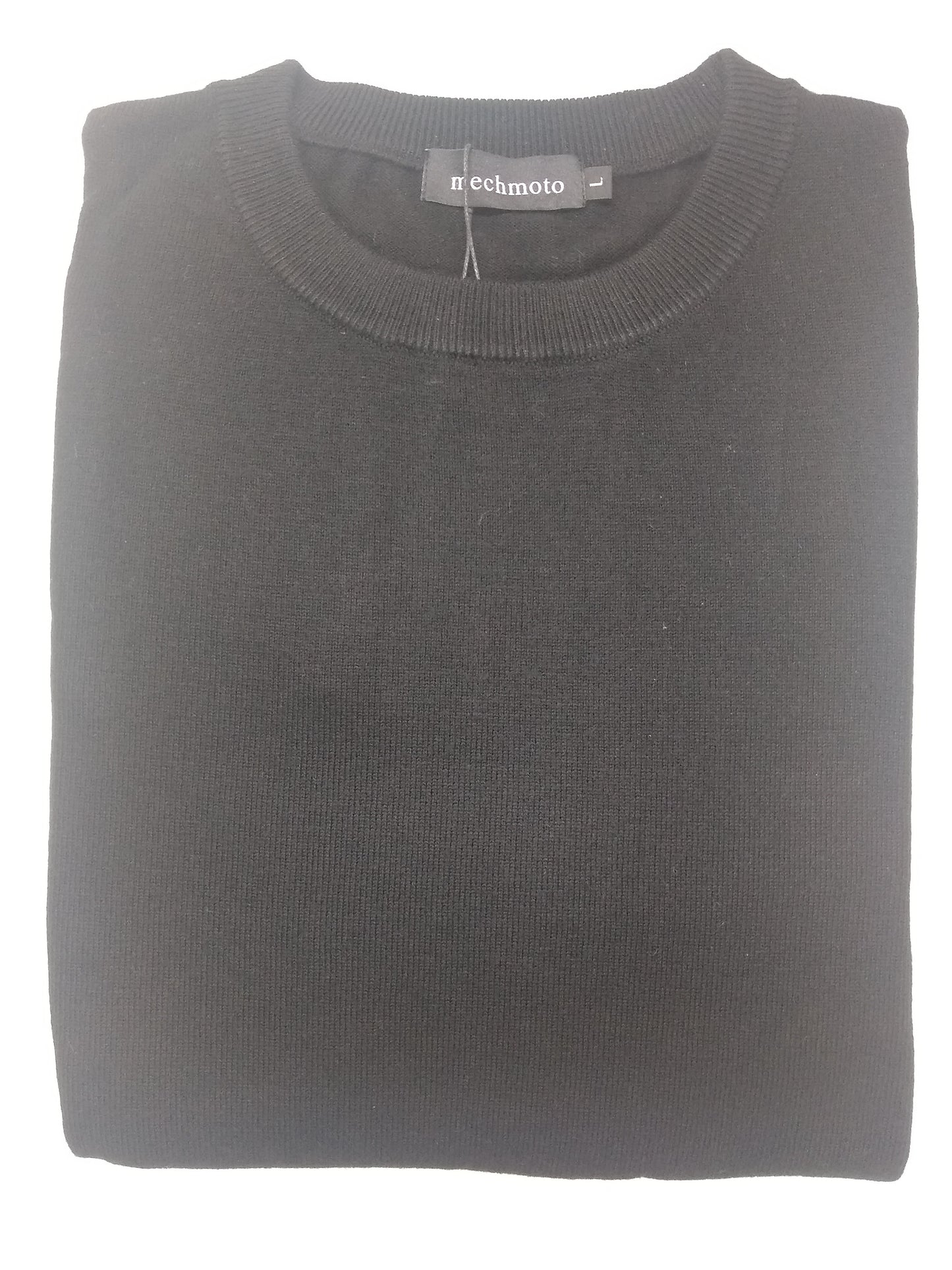 Mechmoto Merino Classic Crew Neck - Black