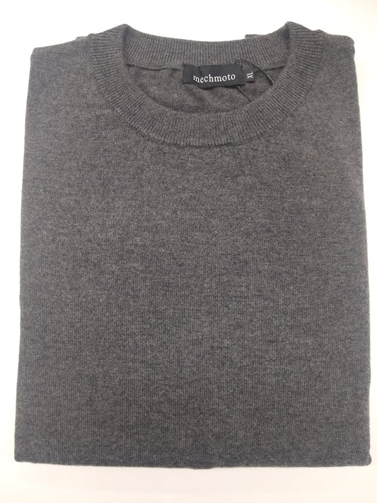 Mechmoto Merino Classic Crew Neck - Charcoal