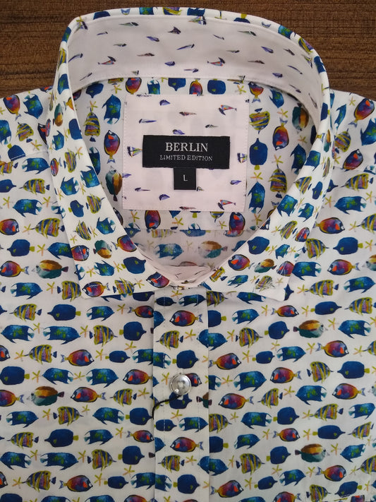 Berlin Blue Fish Short Sleeve Shirt