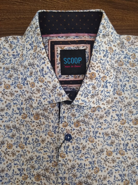 Scoop Corbet Cream Short Sleeve Shirt
