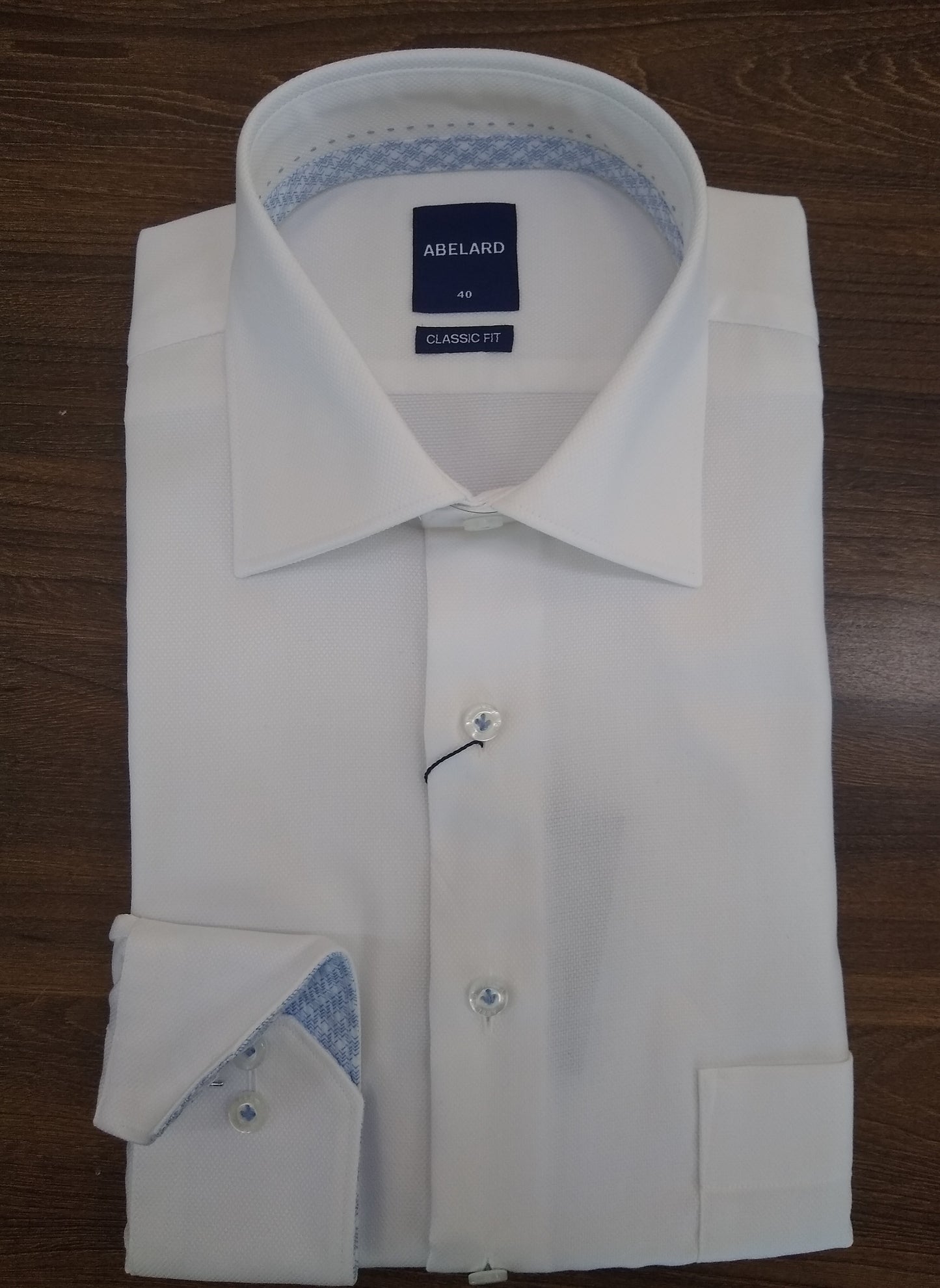 Abelard White Diamond Classic FIt Long Sleeve Shirt