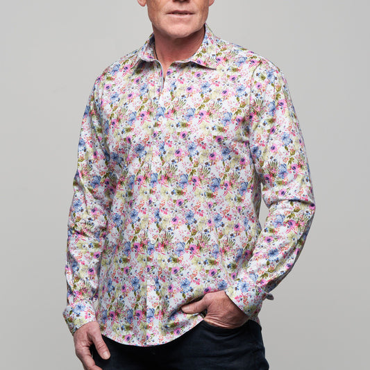 Jimmy Fox Pink Floral Long Sleeve Shirt