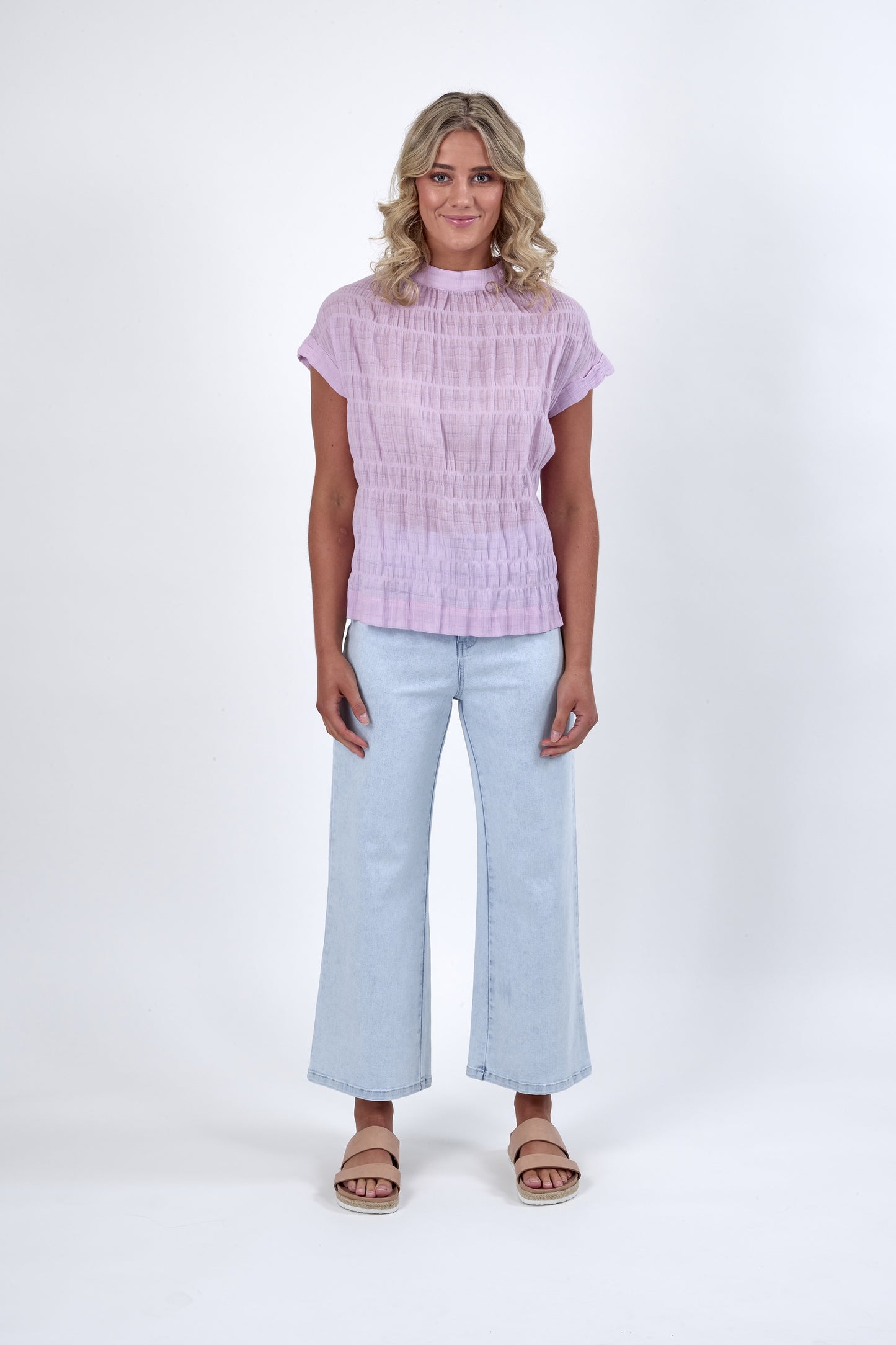 Knewe Lilac Frankie Short Sleeve Top