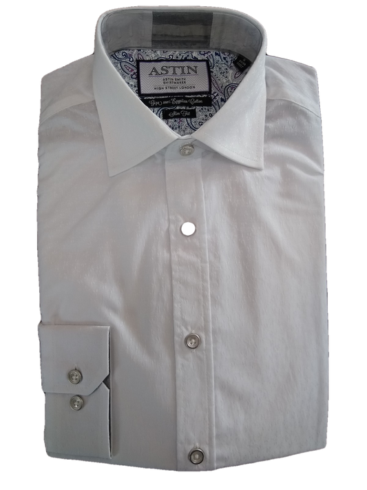 Astin Smith White Jacquard Shirt L245AS