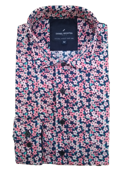 Daniel Hechter Casual Pink Floral Shirt