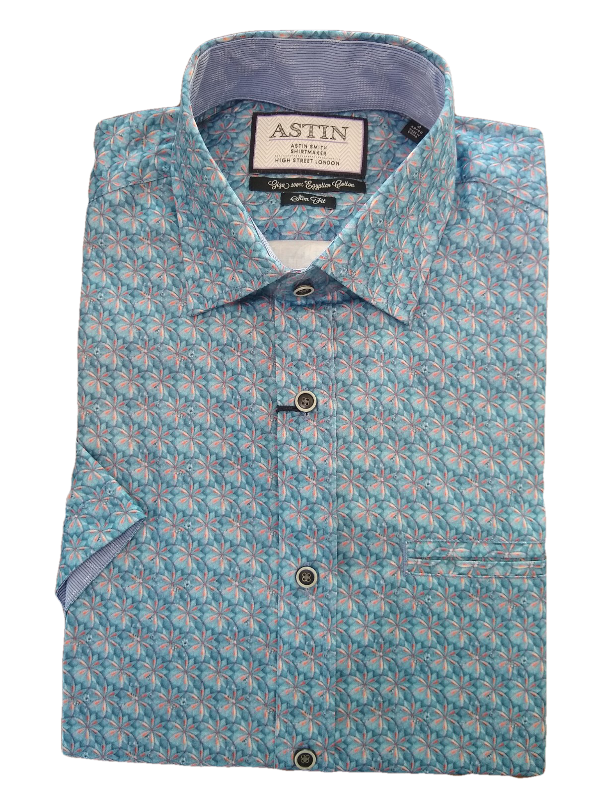 Astin Smith Fan Satin Short Sleeve Shirt