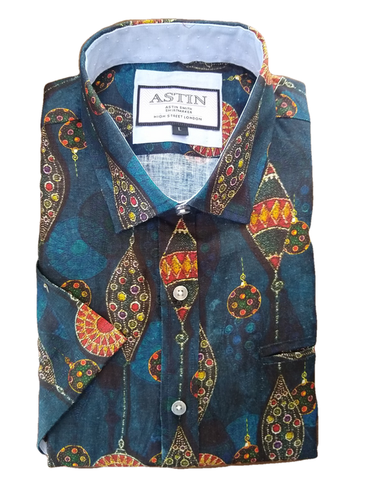 Astin Smith Morocco Print Short Sleeve Shirt