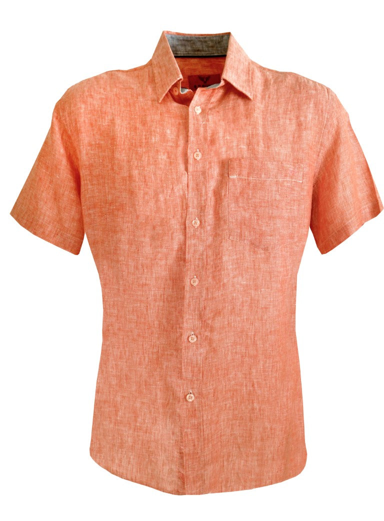 R F Scott Fields Short Sleeve Linen Shirt