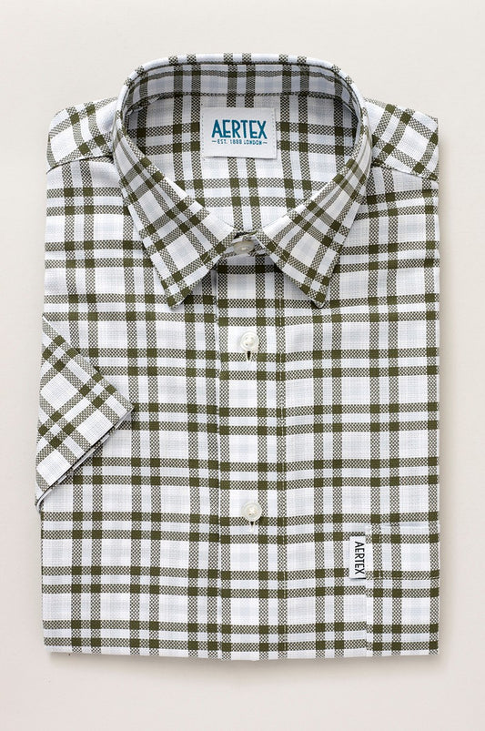 Aertex Taunton Khaki Short Sleeve Shirt