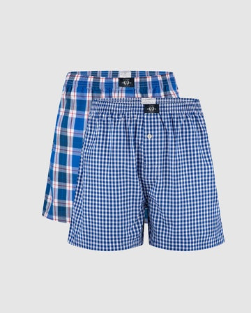 Coast 2 Pack with Blue and Red Woven Boxers