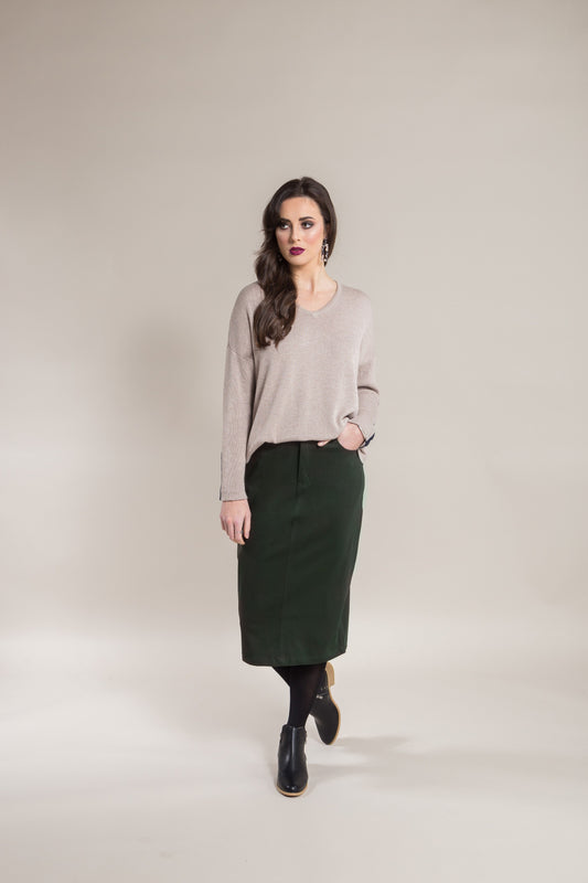 Vassalli Longer Skirt with Back Split