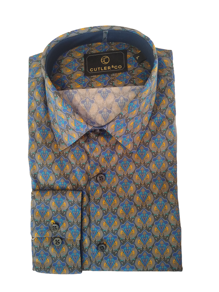 Cutler Nigel Long Sleeve Prussian Shirt