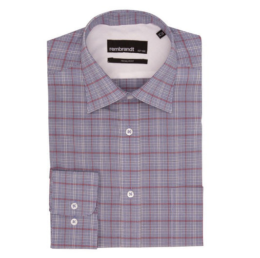 Rembrandt Blue Check Sinatra Long Sleeve Shirt