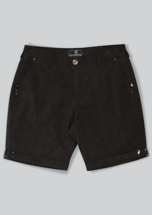 Cutler Elijah Micro Check Cotton Shorts