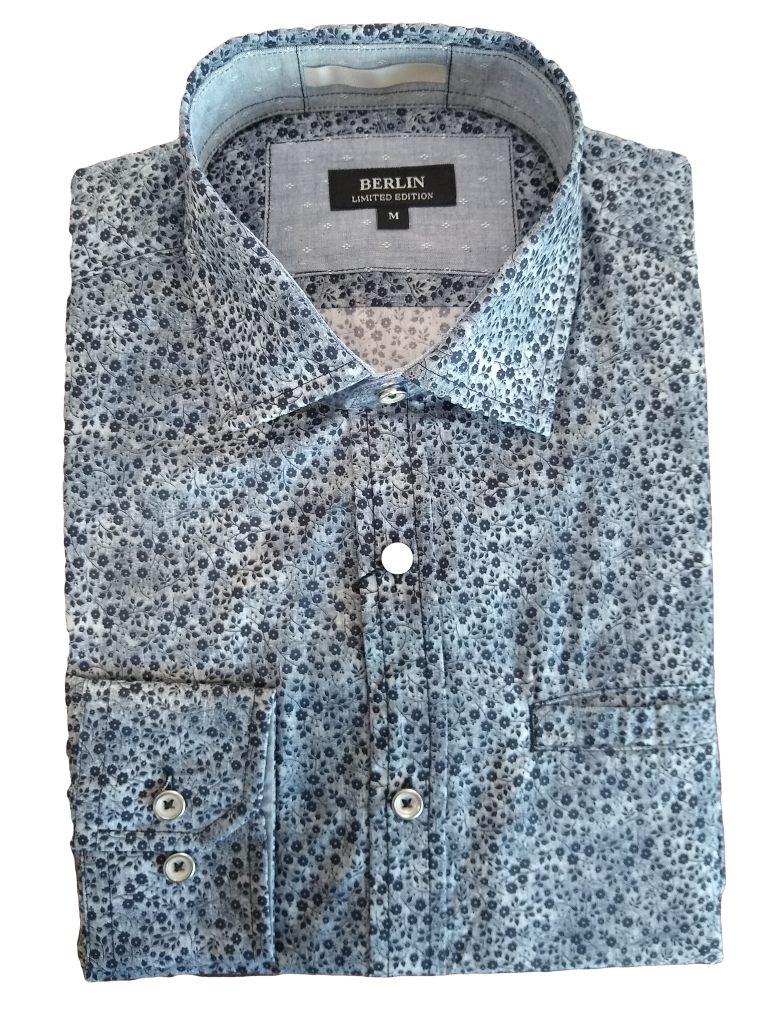 Berlin Long Sleeve mini floral print shirt