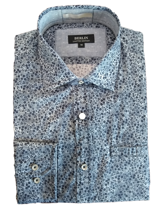 Berlin Long Sleeve mini floral print shirt