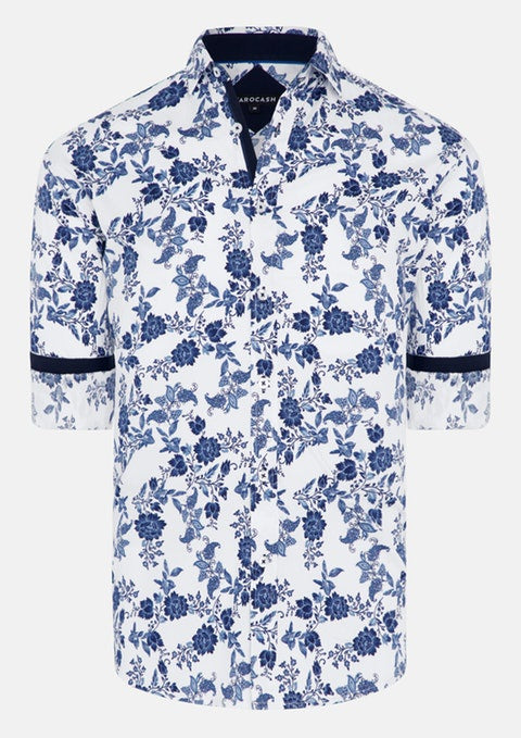 Tarocash Hindley Floral Stretch Long Sleeve Shirt