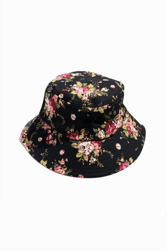 Black Floral Bucket Hat