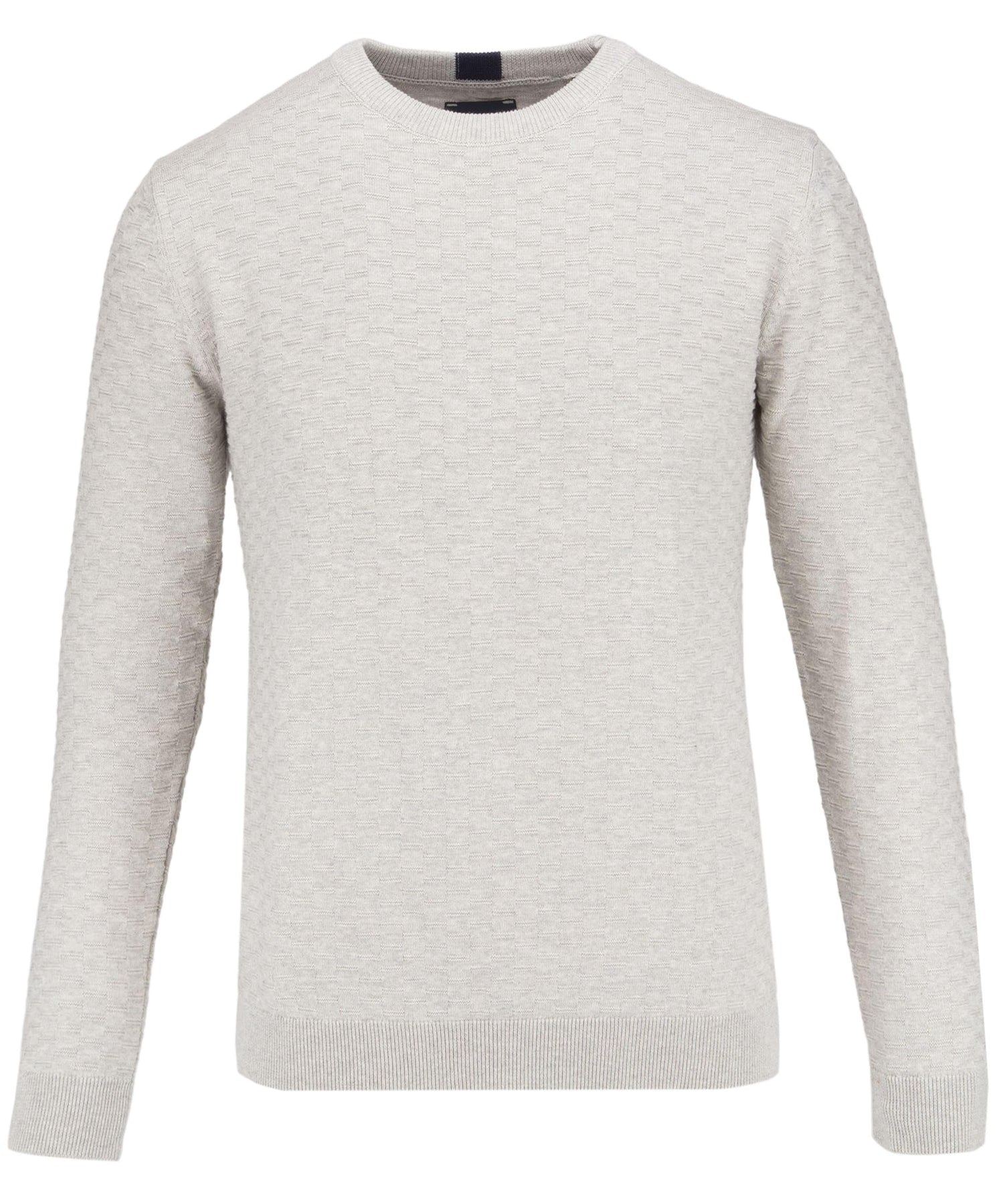 Guide London Textured Long Sleeve Knit Jumper - Grey