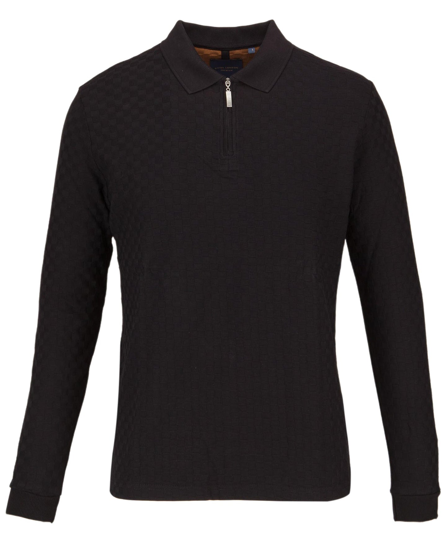 Guide London Long Sleeve Knitted Polo