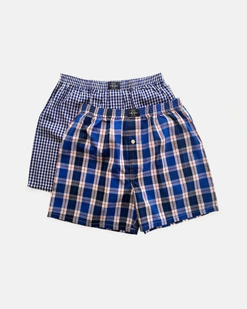 Coast 2 Pack with Navy and Red Woven Boxers